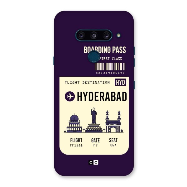 Hyderabad Boarding Pass Back Case for LG  V40 ThinQ